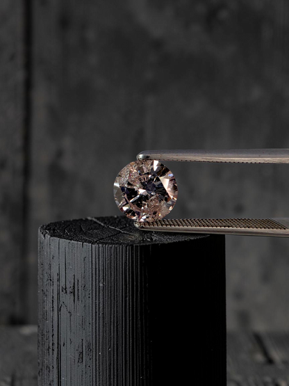 Natural 1.51 cts. Light Pinkish Brown Round Brilliant Diamond Loose Stone - GIA Certified - LS57
