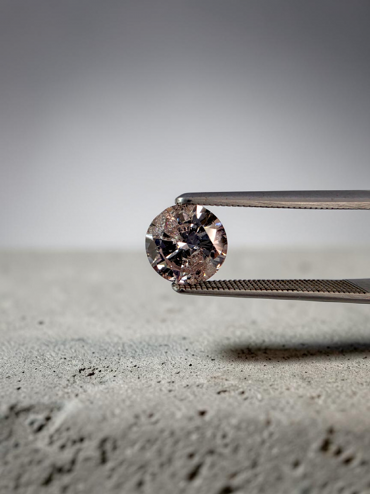Natural 1.51 cts. Light Pinkish Brown Round Brilliant Diamond Loose Stone - GIA Certified - LS57