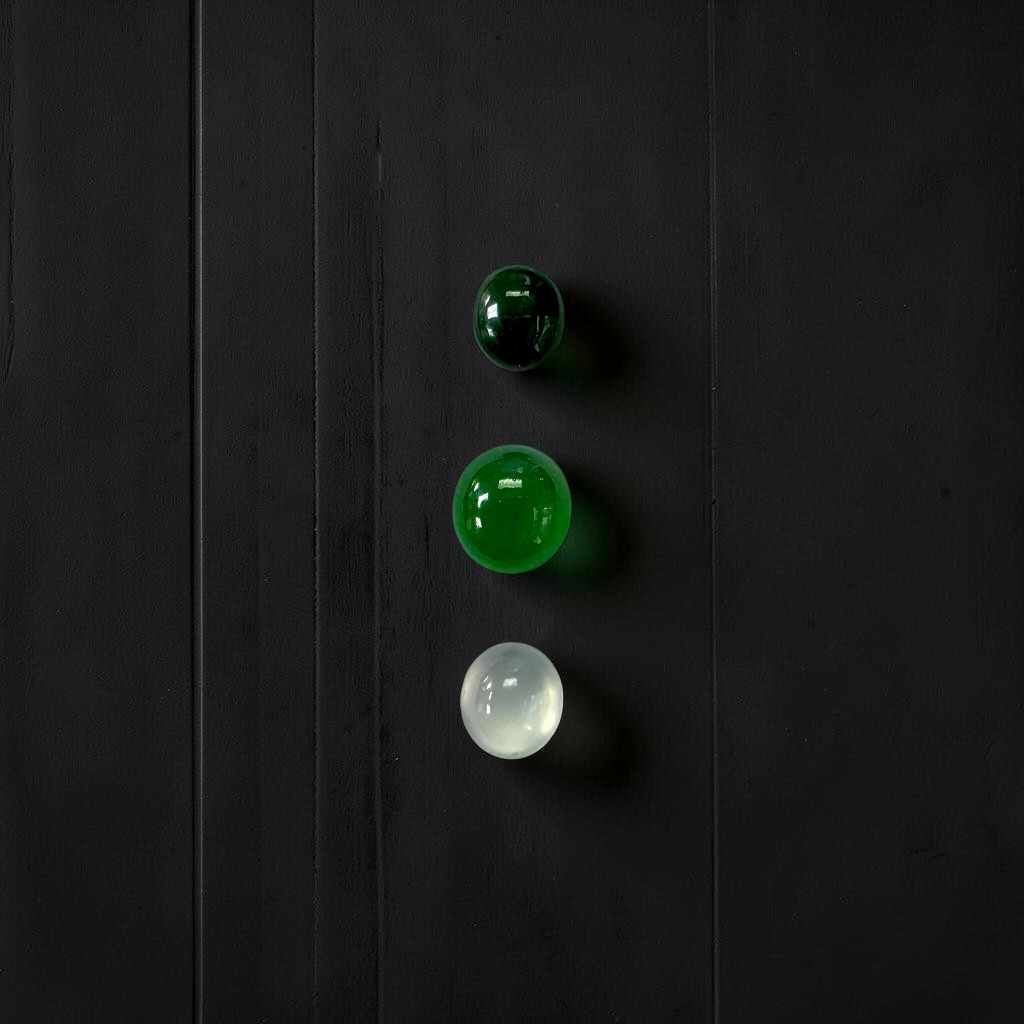 Certified 2.57 cts. Three Stone Burmese A-Jadeite Oval Cabochon Calibrated Loose Stones Jewelry Set JS004