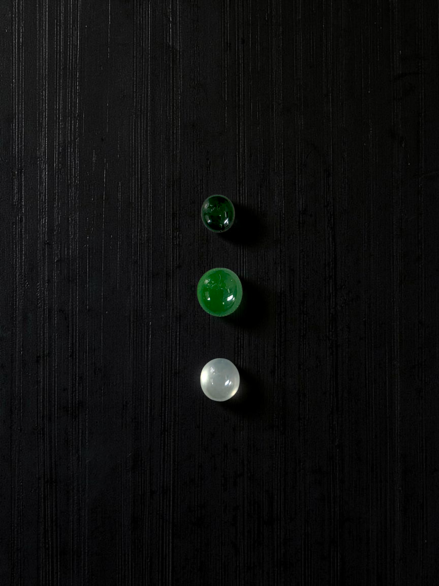 Certified 2.57 cts. Three Stone Burmese A-Jadeite Oval Cabochon Calibrated Loose Stones Jewelry Set JS004