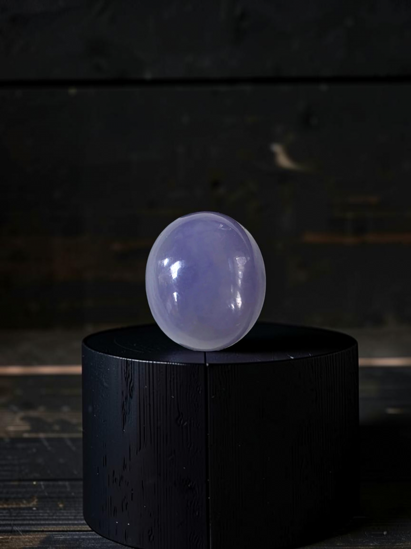 Certified MADE IN JAPAN 19.64 cts. Bright Lavender Burmese A-Jadeite Oval Cabochon Loose Stone LS65