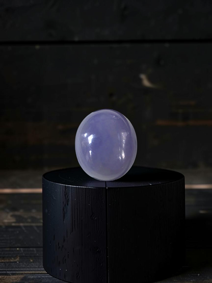 Certified MADE IN JAPAN 19.64 cts. Bright Lavender Burmese A-Jadeite Oval Cabochon Loose Stone LS65