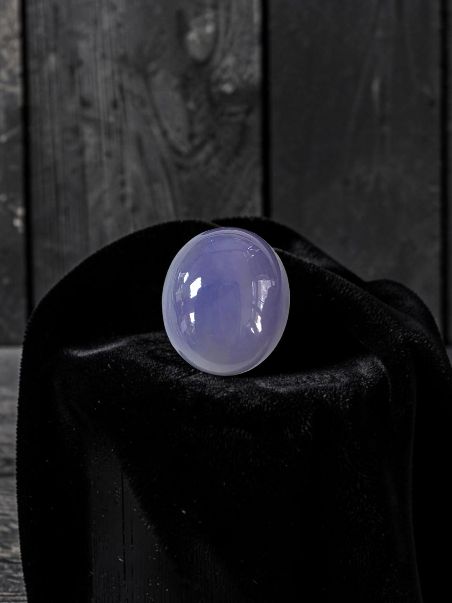 Certified MADE IN JAPAN 19.64 cts. Bright Lavender Burmese A-Jadeite Oval Cabochon Loose Stone LS65