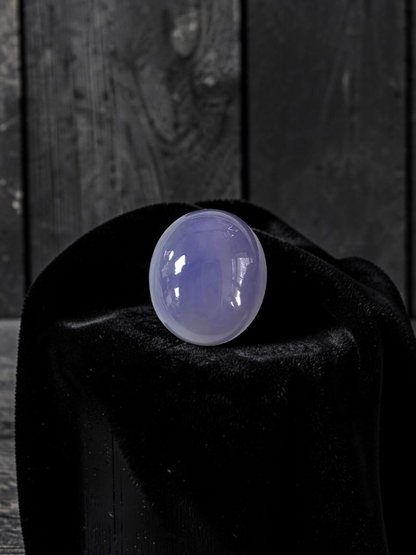 Certified MADE IN JAPAN 19.64 cts. Bright Lavender Burmese A-Jadeite Oval Cabochon Loose Stone LS65