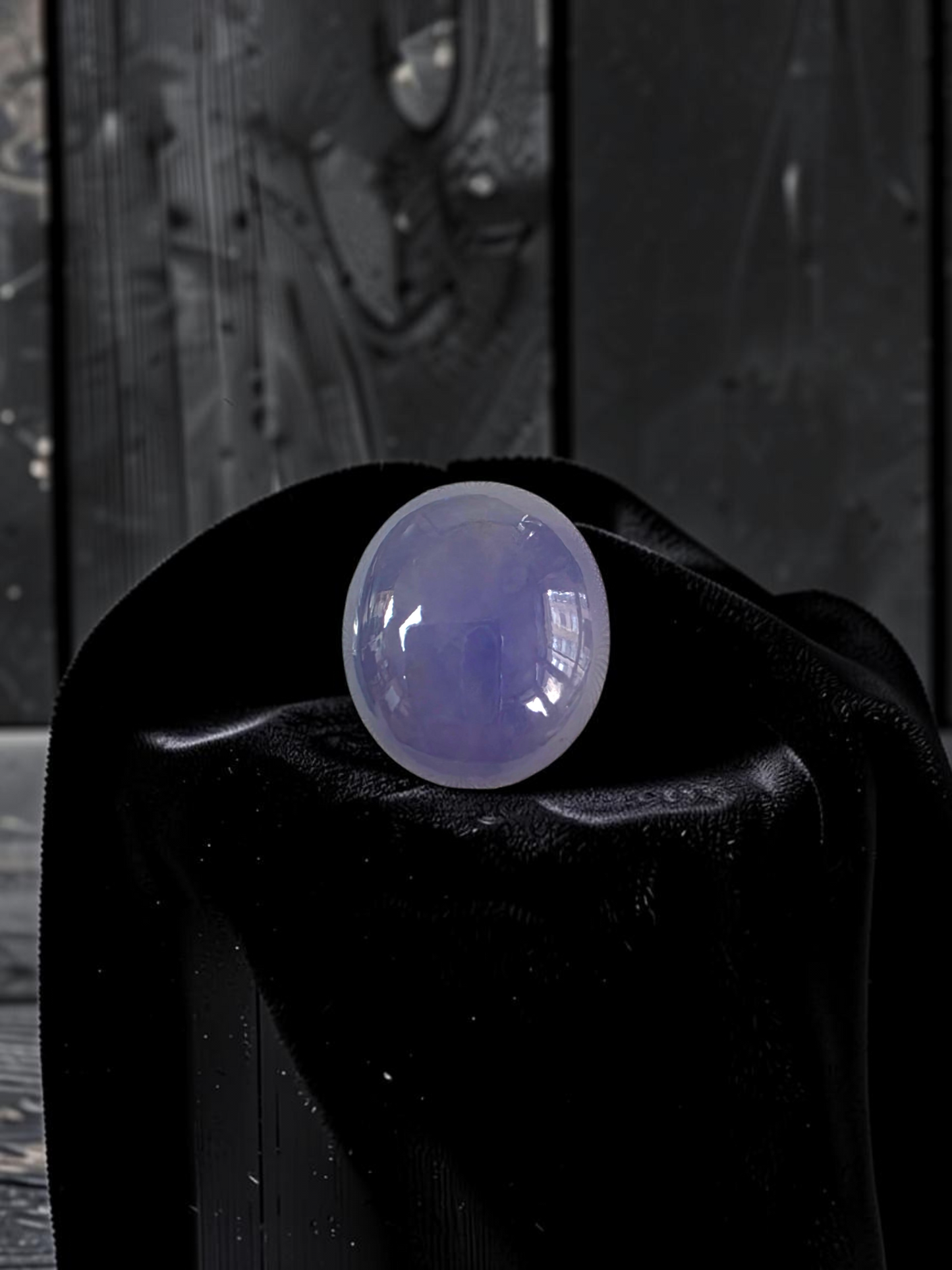 Certified MADE IN JAPAN 19.64 cts. Bright Lavender Burmese A-Jadeite Oval Cabochon Loose Stone LS65