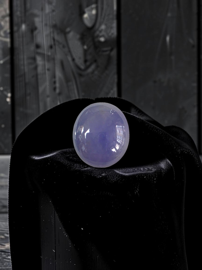 Certified MADE IN JAPAN 19.64 cts. Bright Lavender Burmese A-Jadeite Oval Cabochon Loose Stone LS65