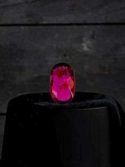 Certified 1.02 cts. No Heat Purplish Red Ruby (Mozambique) Oval Shaped Loose Stone LS68