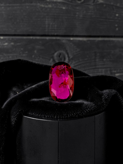 Certified 1.02 cts. No Heat Purplish Red Ruby (Mozambique) Oval Shaped Loose Stone LS68