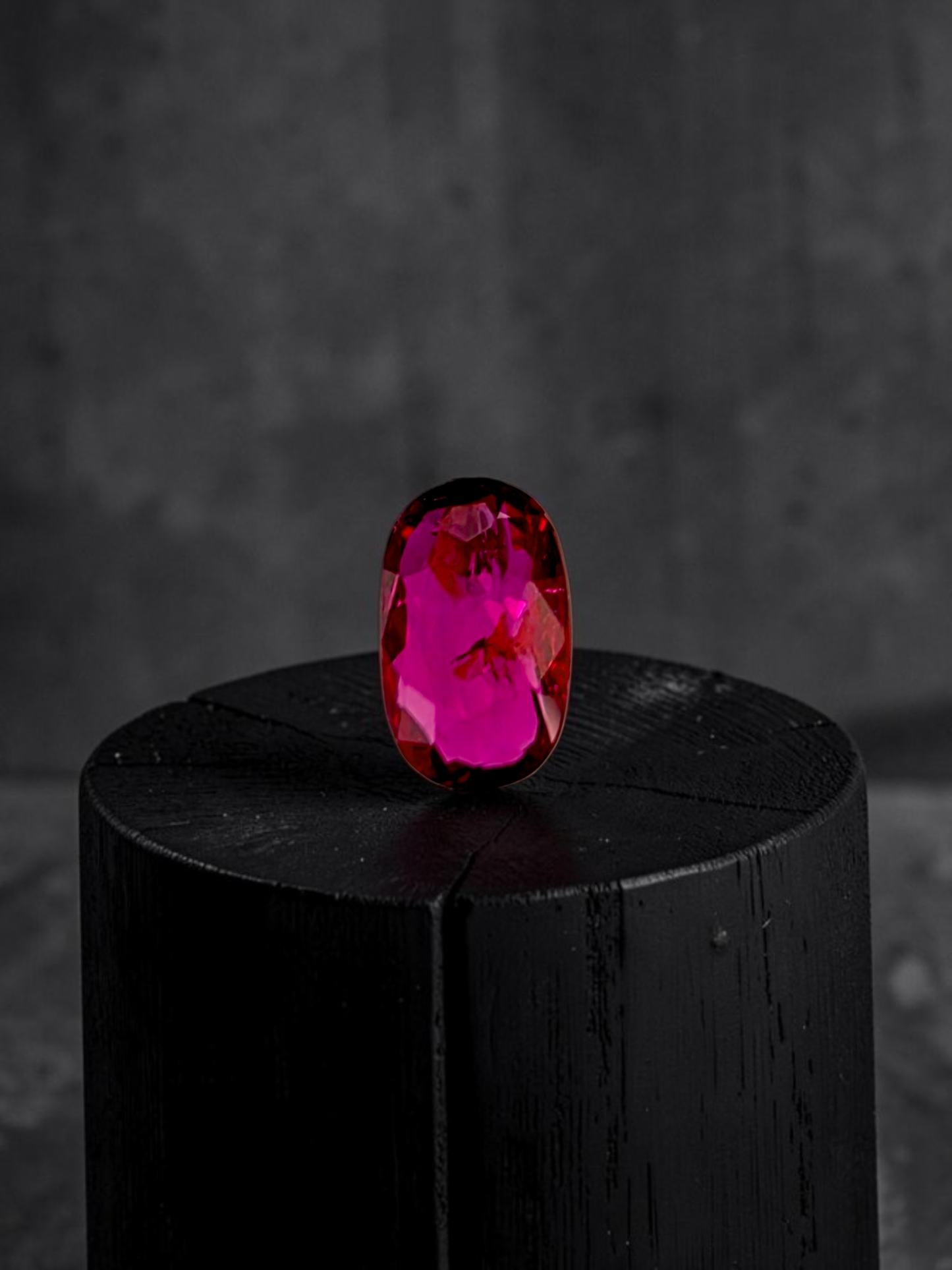 Certified 1.02 cts. No Heat Purplish Red Ruby (Mozambique) Oval Shaped Loose Stone LS68