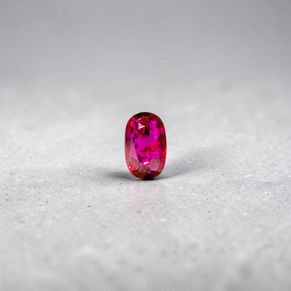 Certified 1.02 cts. No Heat Purplish Red Ruby (Mozambique) Oval Shaped Loose Stone LS68