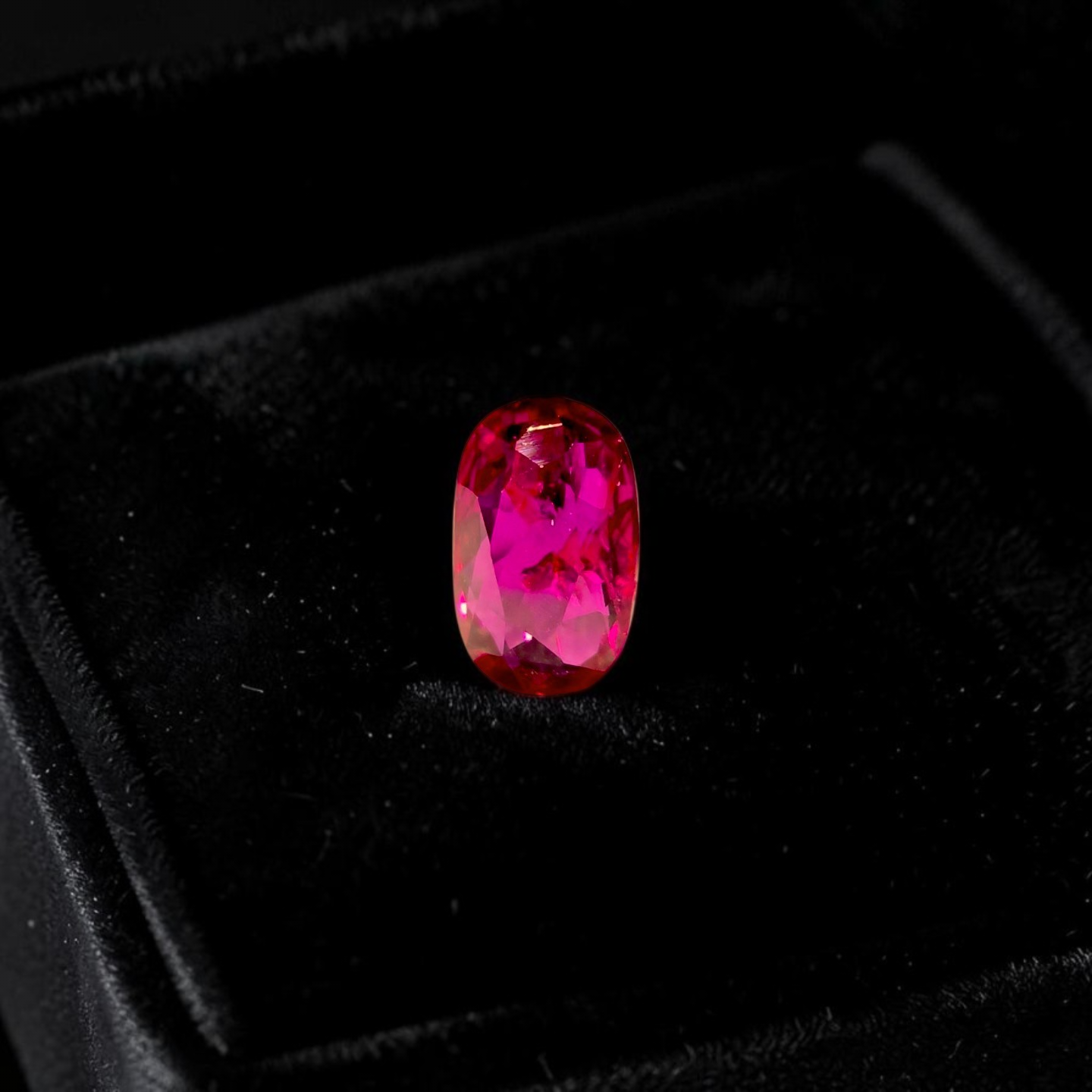 Certified 1.02 cts. No Heat Purplish Red Ruby (Mozambique) Oval Shaped Loose Stone LS68
