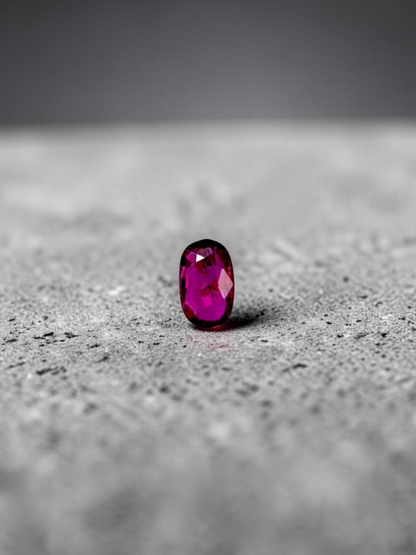 Certified 1.02 cts. No Heat Purplish Red Ruby (Mozambique) Oval Shaped Loose Stone LS68