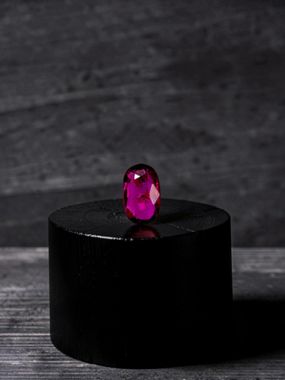 Certified 1.02 cts. No Heat Purplish Red Ruby (Mozambique) Oval Shaped Loose Stone LS68