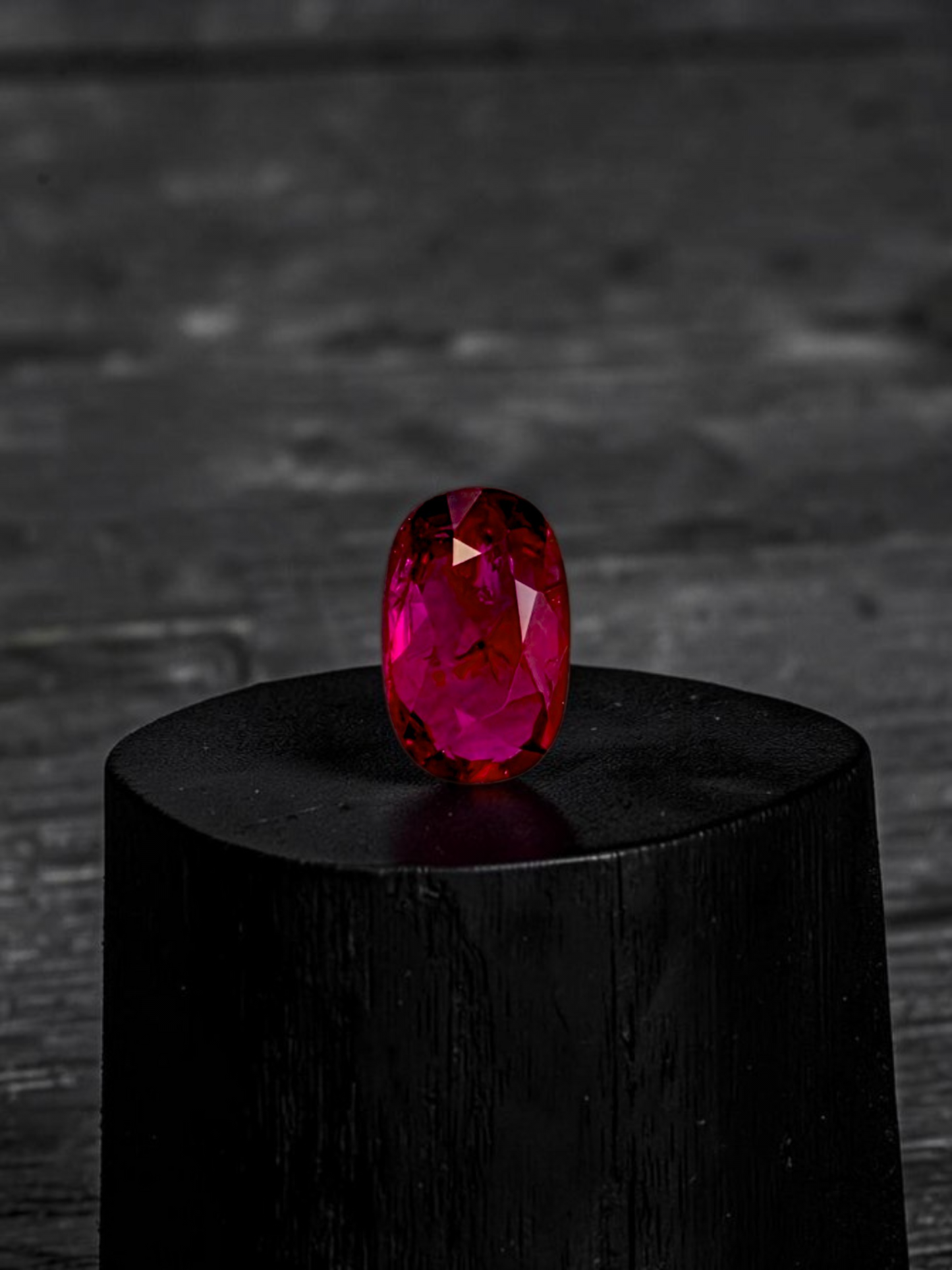 Certified 1.02 cts. No Heat Purplish Red Ruby (Mozambique) Oval Shaped Loose Stone LS68