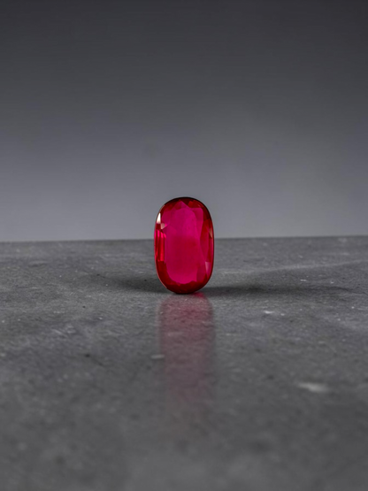 Certified 1.01 cts. No Heat Pigeon's Blood Vivid Red Ruby (Mozambique) Oval Shaped Loose Stone LS69