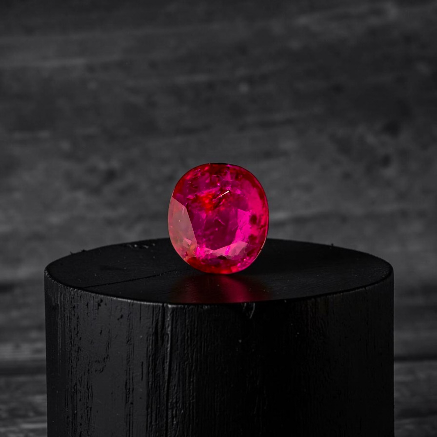 Certified 1.03 cts. No Heat Purplish Red Ruby (Mozambique) Oval Shaped Loose Stone LS70