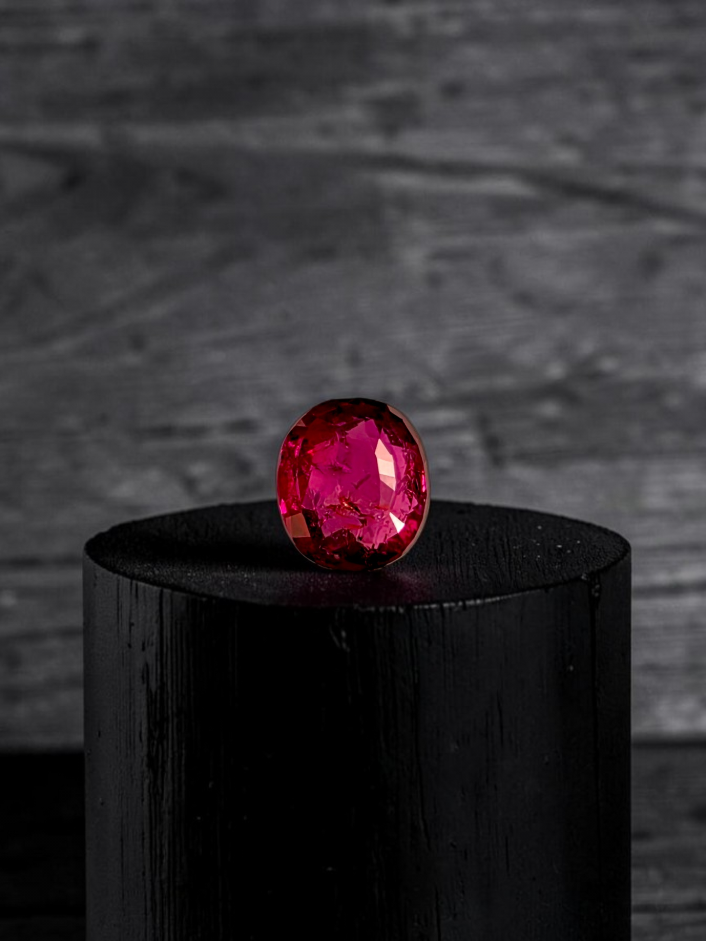 Certified 1.03 cts. No Heat Purplish Red Ruby (Mozambique) Oval Shaped Loose Stone LS70