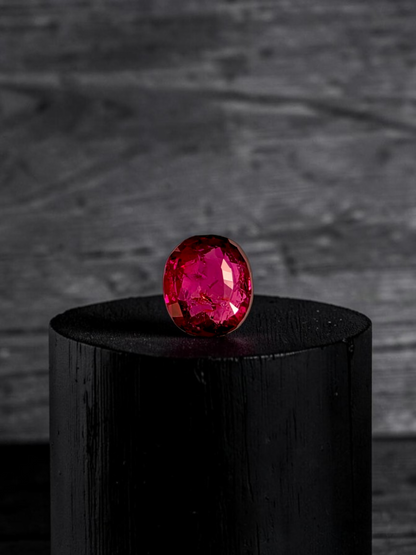 Certified 1.03 cts. No Heat Purplish Red Ruby (Mozambique) Oval Shaped Loose Stone LS70