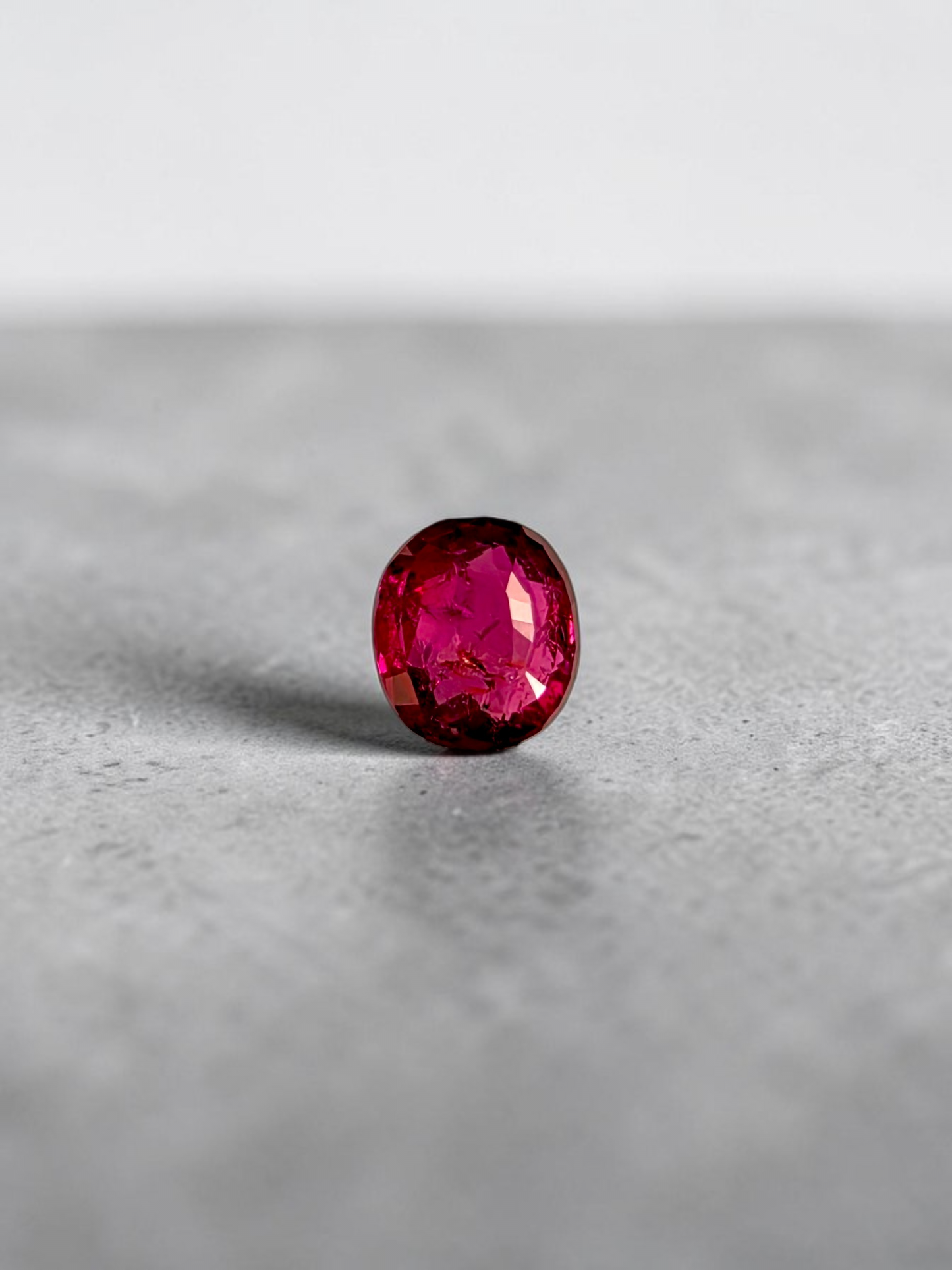 Certified 1.03 cts. No Heat Purplish Red Ruby (Mozambique) Oval Shaped Loose Stone LS70