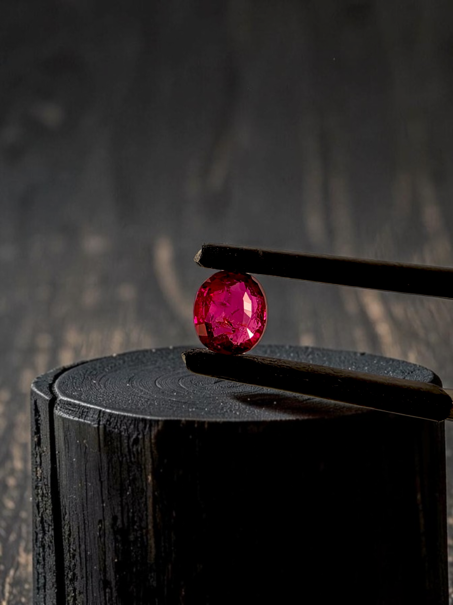 Certified 1.03 cts. No Heat Purplish Red Ruby (Mozambique) Oval Shaped Loose Stone LS70