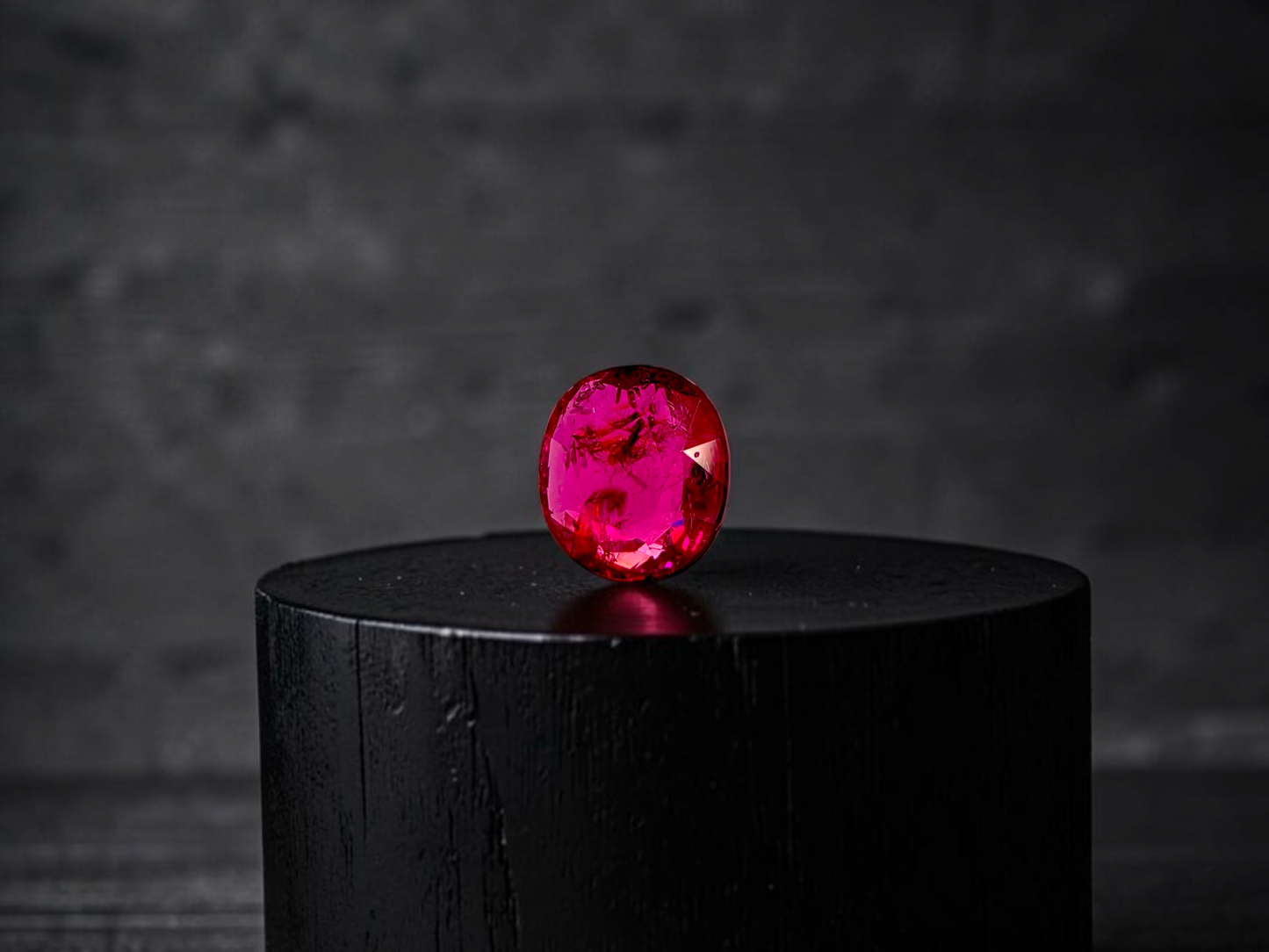 Certified 1.03 cts. No Heat Purplish Red Ruby (Mozambique) Oval Shaped Loose Stone LS70