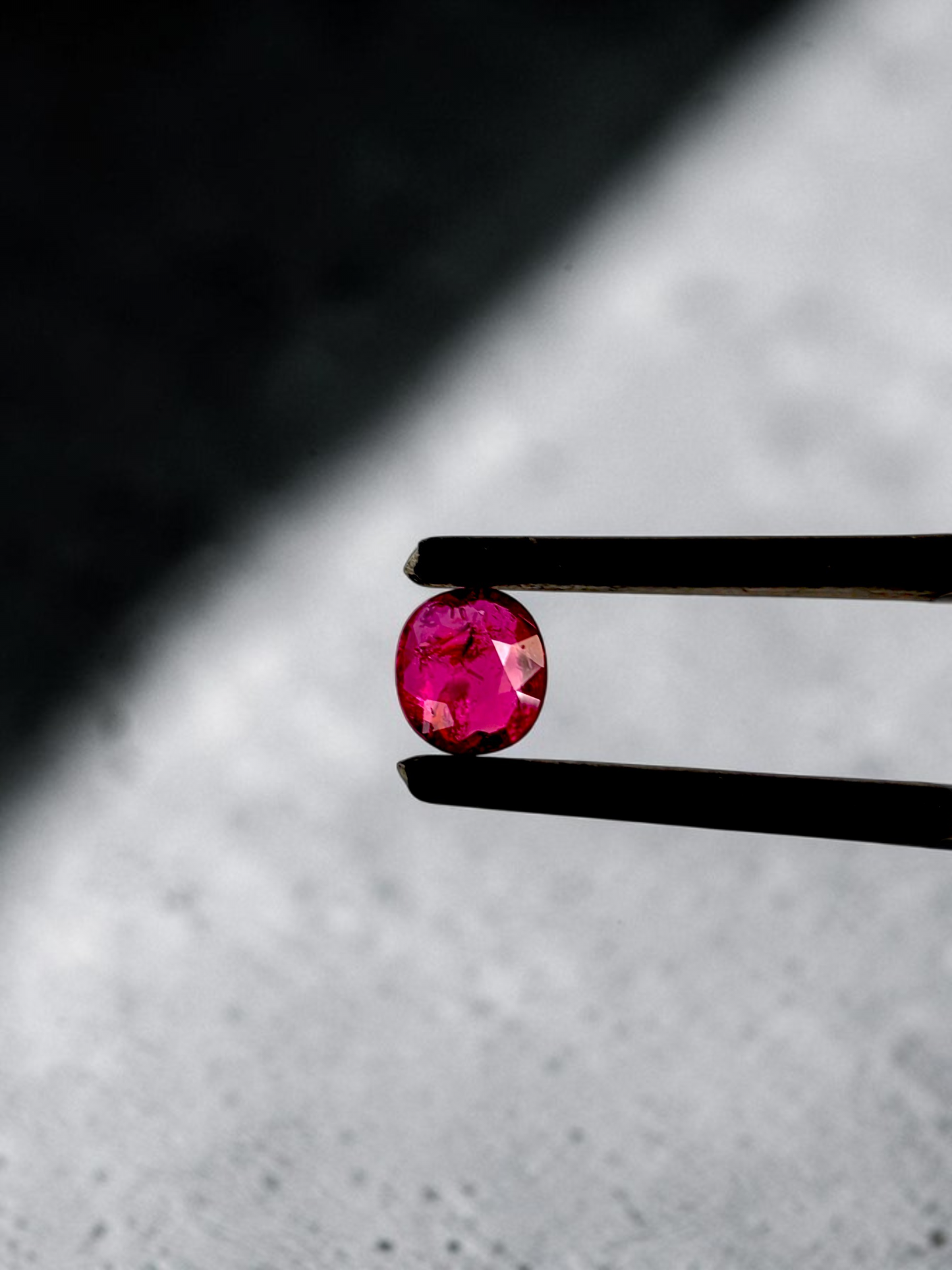 Certified 1.03 cts. No Heat Purplish Red Ruby (Mozambique) Oval Shaped Loose Stone LS70