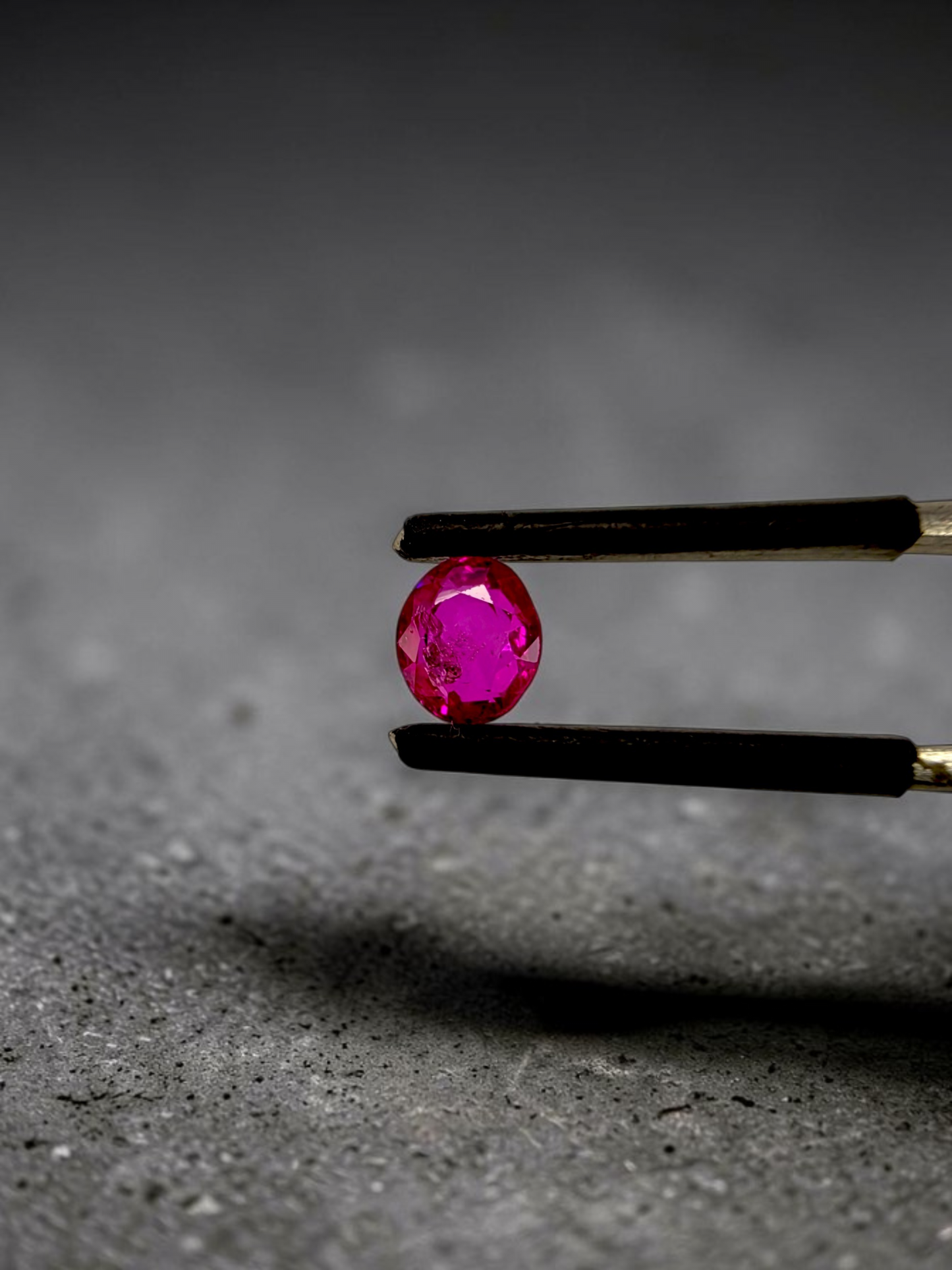 Certified 1.38 cts. No Heat Reddish Purple Ruby (Mozambique) Oval Shaped Loose Stone LS71