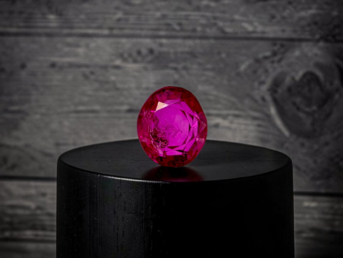 Certified 1.38 cts. No Heat Reddish Purple Ruby (Mozambique) Oval Shaped Loose Stone LS71