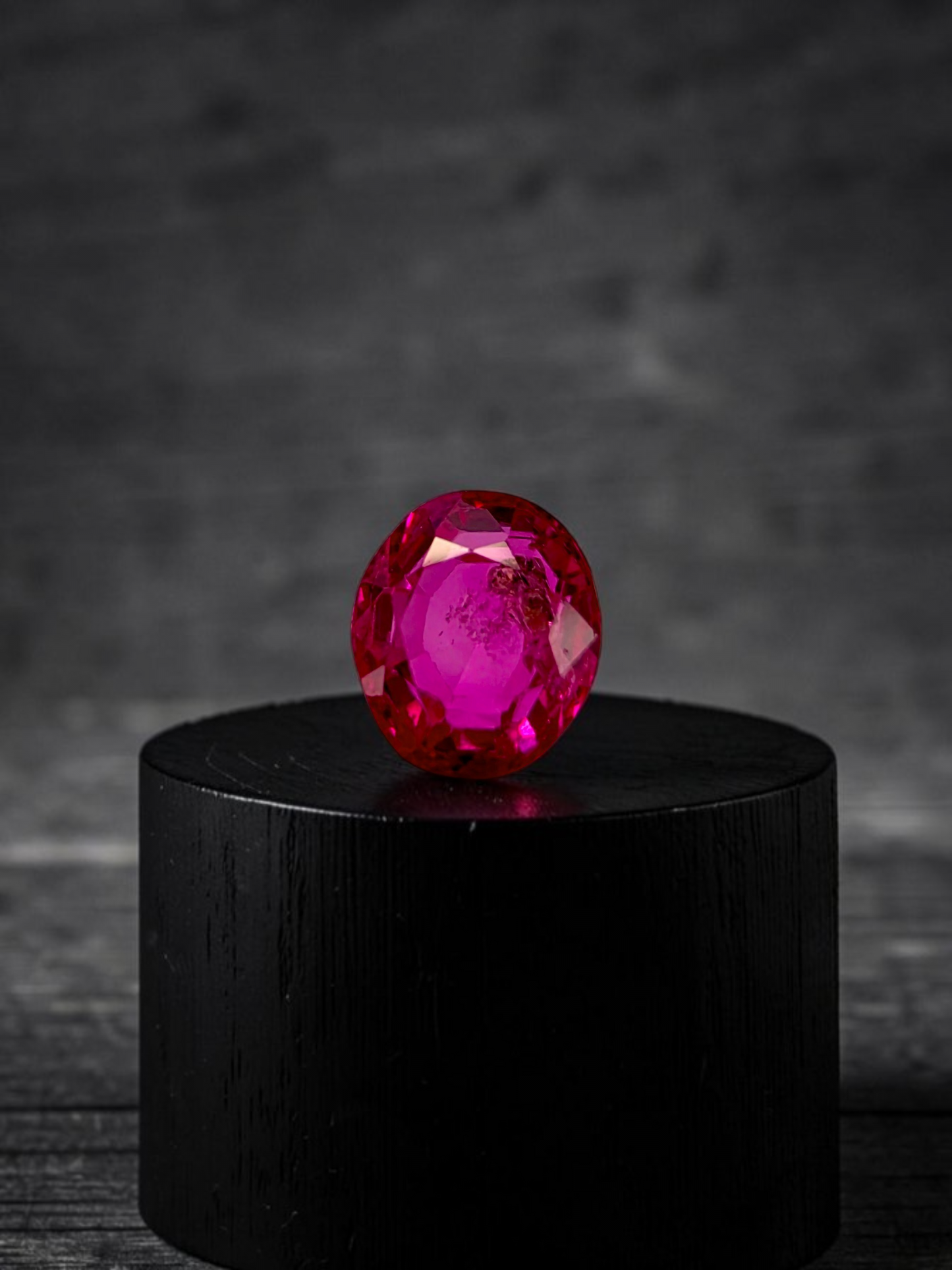 Certified 1.38 cts. No Heat Reddish Purple Ruby (Mozambique) Oval Shaped Loose Stone LS71