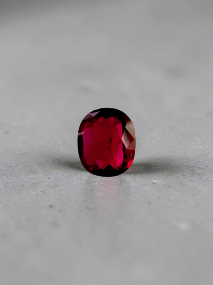 Certified 1.22 cts. Heated Pigeon's Blood Vivid Red Ruby (Mozambique) Oval Shaped Loose Stone LS72