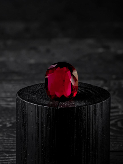 Certified 1.22 cts. Heated Pigeon's Blood Vivid Red Ruby (Mozambique) Oval Shaped Loose Stone LS72