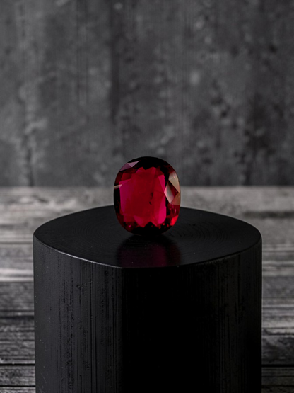 Certified 1.22 cts. Heated Pigeon's Blood Vivid Red Ruby (Mozambique) Oval Shaped Loose Stone LS72