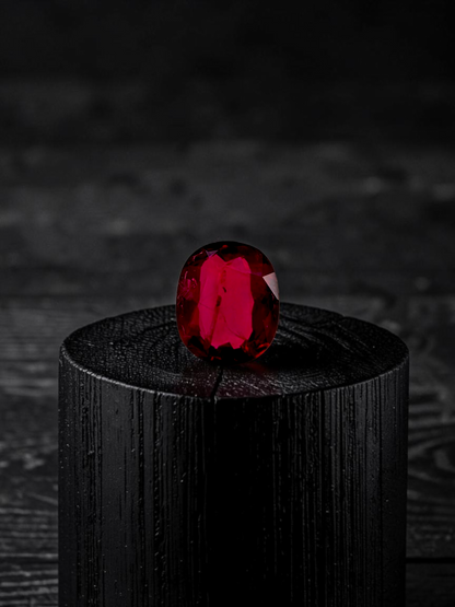 Certified 1.22 cts. Heated Pigeon's Blood Vivid Red Ruby (Mozambique) Oval Shaped Loose Stone LS72