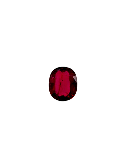Certified 1.22 cts. Heated Pigeon's Blood Vivid Red Ruby (Mozambique) Oval Shaped Loose Stone LS72