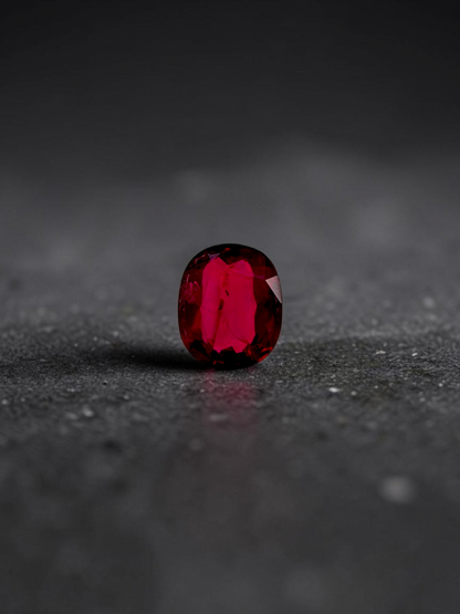 Certified 1.22 cts. Heated Pigeon's Blood Vivid Red Ruby (Mozambique) Oval Shaped Loose Stone LS72