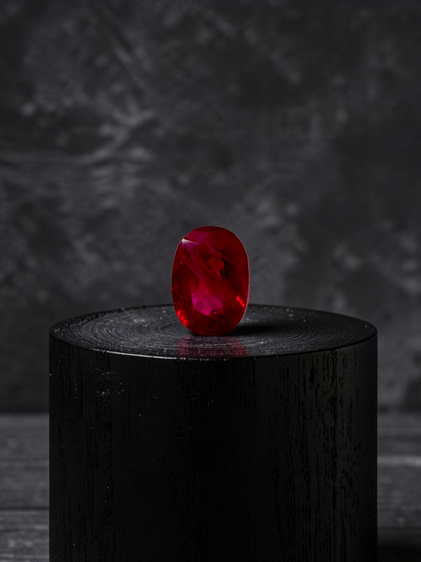 Certified 1.242 cts. Heated Purplish Red Ruby (Mozambique) Oval Shaped Loose Stone LS73