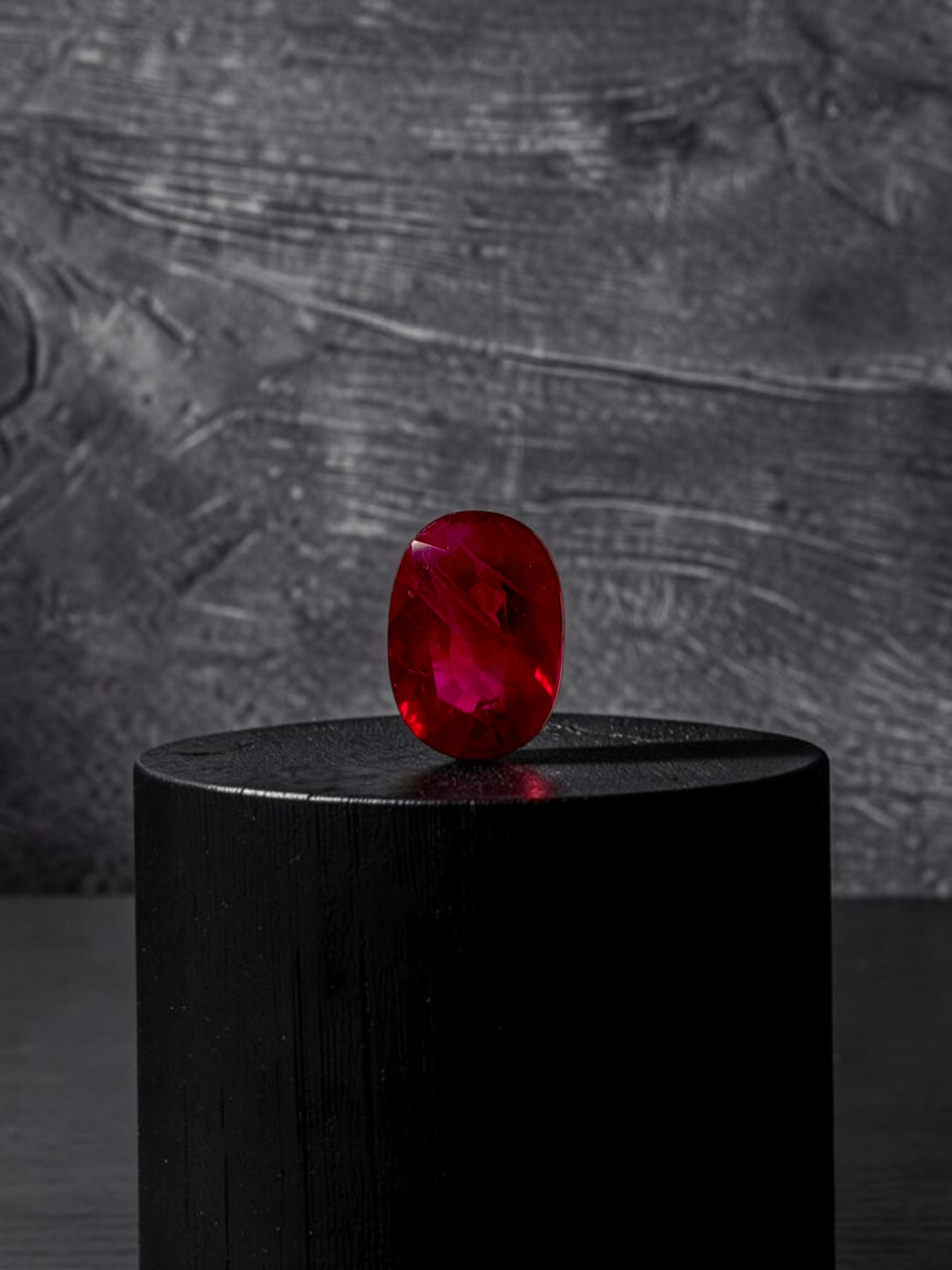Certified 1.242 cts. Heated Purplish Red Ruby (Mozambique) Oval Shaped Loose Stone LS73