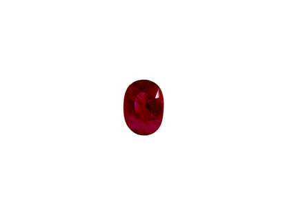 Certified 1.242 cts. Heated Purplish Red Ruby (Mozambique) Oval Shaped Loose Stone LS73