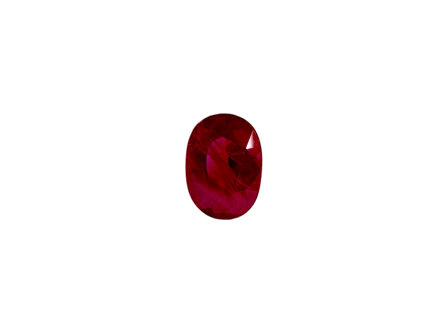 Certified 1.242 cts. Heated Purplish Red Ruby (Mozambique) Oval Shaped Loose Stone LS73