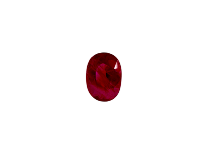 Certified 1.242 cts. Heated Purplish Red Ruby (Mozambique) Oval Shaped Loose Stone LS73