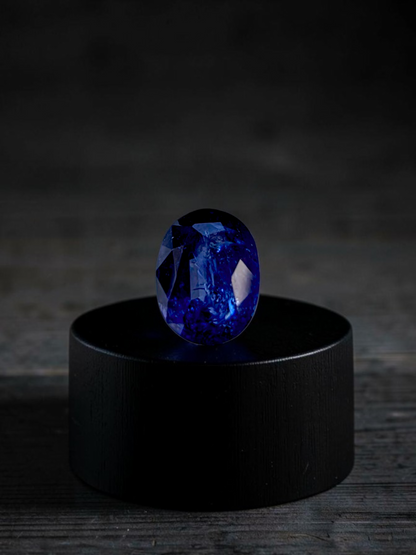 Certified 1.96 cts. Heated Royal Vivid Blue Sapphire (Sri Lankan/Ceylon) Oval Shaped Loose Stone LS74