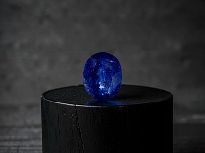 Certified 1.96 cts. Heated Royal Vivid Blue Sapphire (Sri Lankan/Ceylon) Oval Shaped Loose Stone LS74