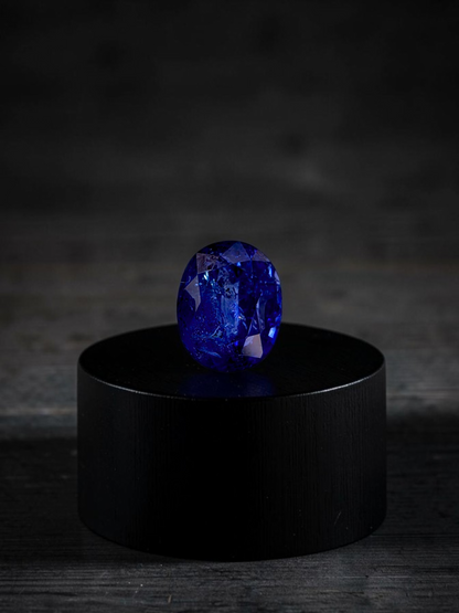 Certified 1.96 cts. Heated Royal Vivid Blue Sapphire (Sri Lankan/Ceylon) Oval Shaped Loose Stone LS74