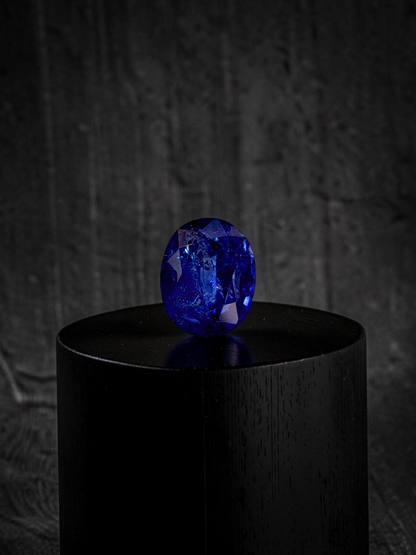 Certified 1.96 cts. Heated Royal Vivid Blue Sapphire (Sri Lankan/Ceylon) Oval Shaped Loose Stone LS74