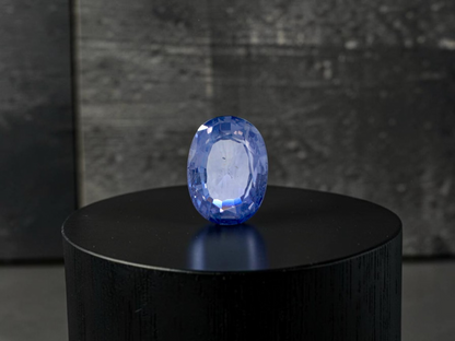 Certified 1.64 cts. No Heat Light Blue Sapphire (Sri Lankan/Ceylon) Oval Shaped Loose Stone LS75