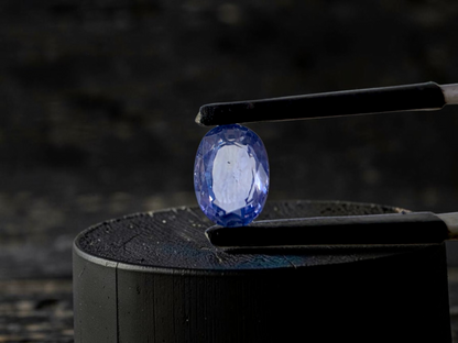 Certified 1.64 cts. No Heat Light Blue Sapphire (Sri Lankan/Ceylon) Oval Shaped Loose Stone LS75
