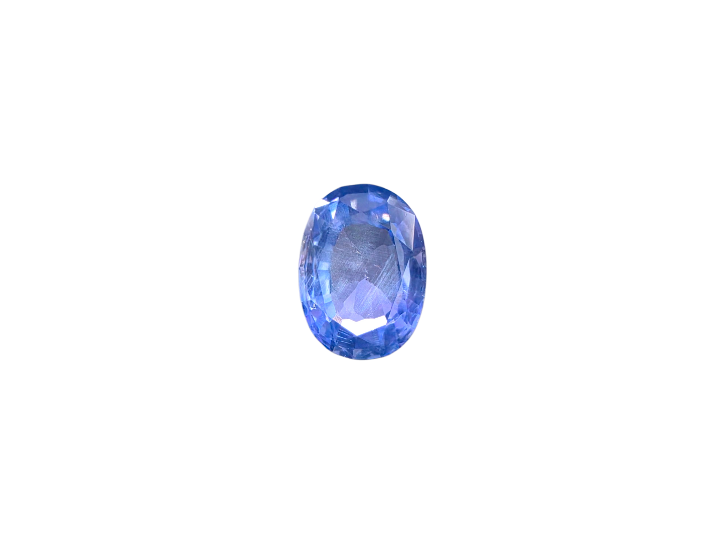Certified 1.64 cts. No Heat Light Blue Sapphire (Sri Lankan/Ceylon) Oval Shaped Loose Stone LS75