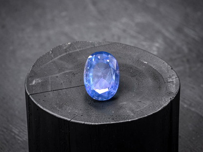 Certified 1.64 cts. No Heat Light Blue Sapphire (Sri Lankan/Ceylon) Oval Shaped Loose Stone LS75