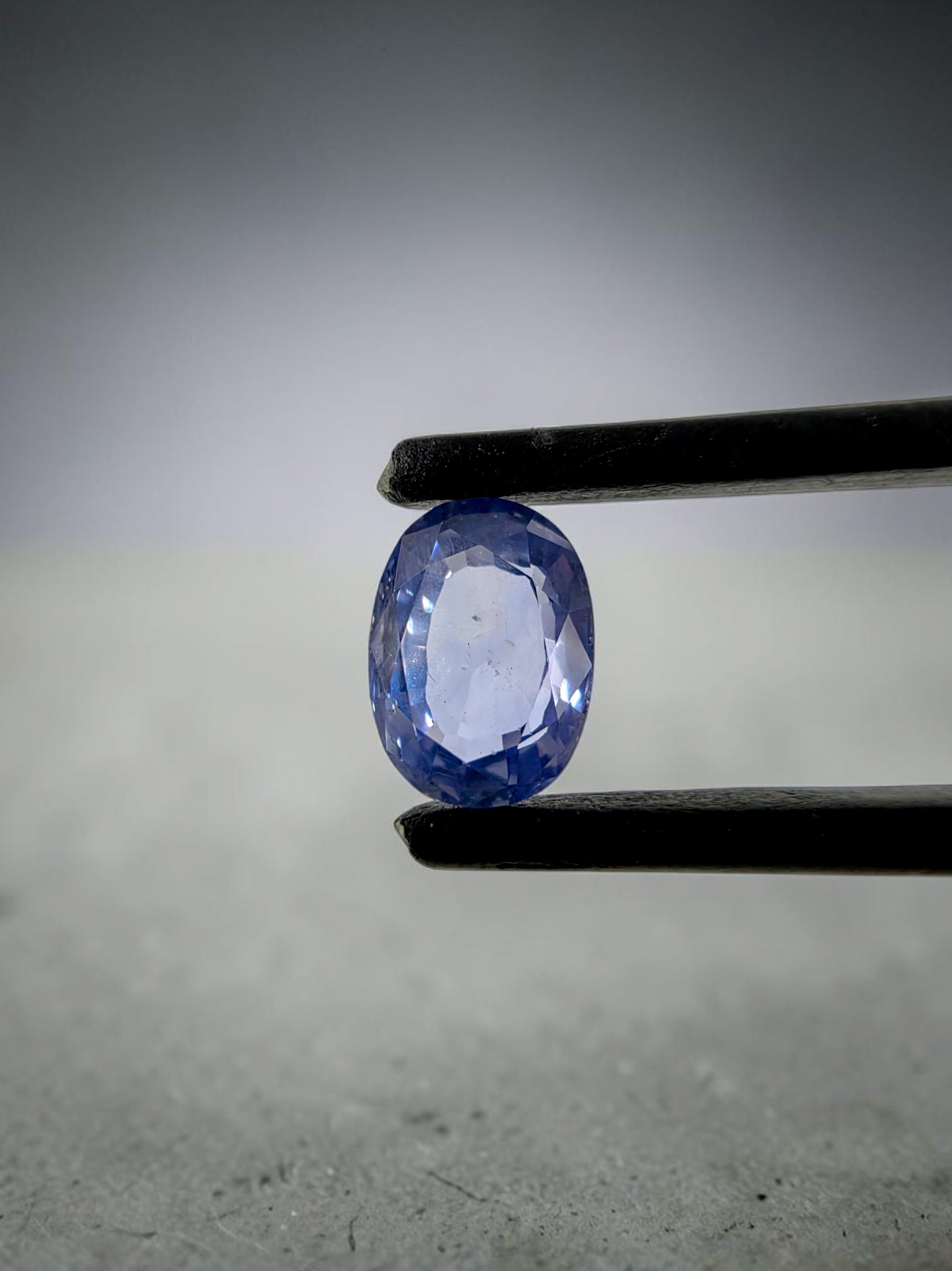Certified 1.64 cts. No Heat Light Blue Sapphire (Sri Lankan/Ceylon) Oval Shaped Loose Stone LS75