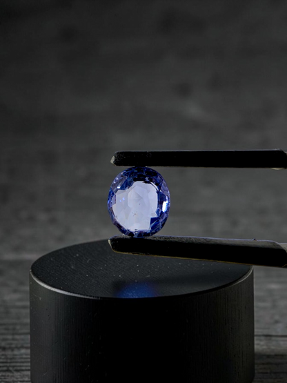Certified 1.95 cts. No Heat Blue Sapphire (Sri Lankan/Ceylon) Oval Shaped Loose Stone LS76